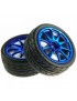 ROUE 65MM BLEU EN CAOUTCHOUC