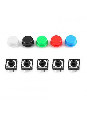 BOUTON TACTILE 12*12*7.3 MM + CAPUCHON