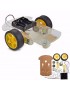 CHASSIS 2WD+2 MOT/ROU+ROUE LIBRE +SUP 4*AA