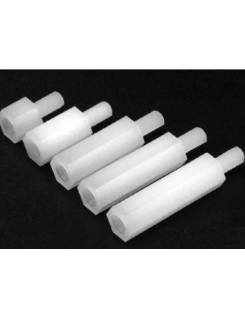 ENTRETOISE PLASTIQUE - TIGE A ECROU PLASTIQUE M3*20*6MM
