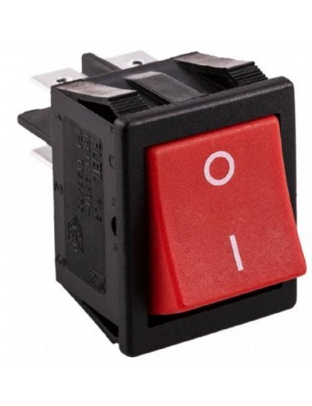 INTERRUPTEUR A BASCULE ROUGE BIPOLAIRE 16A 250V